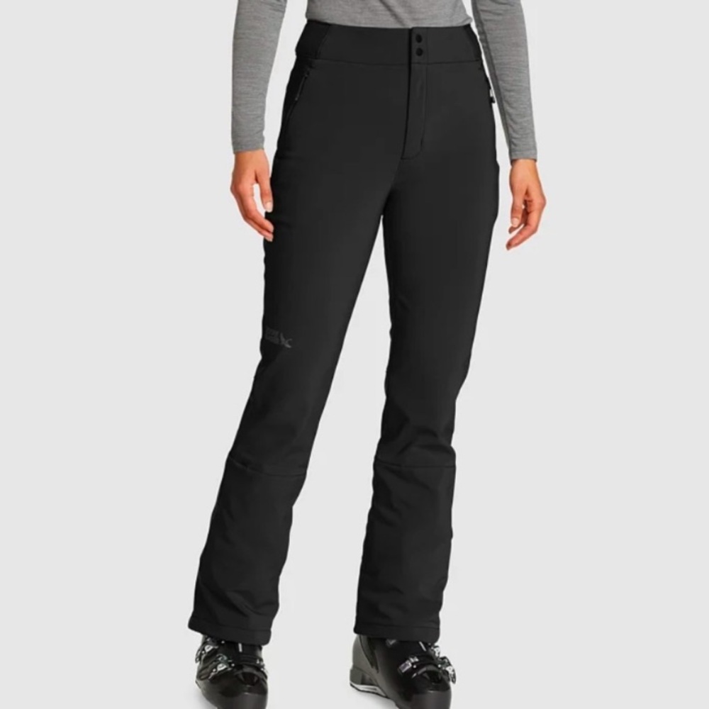 NWT Eddie Bauer Alpenglow Stretch Soft Ski Pants Black size XSmall
